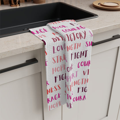 Breast Cancer Words Hand Towel