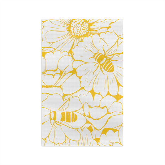 Flower & Bee Hand Towel