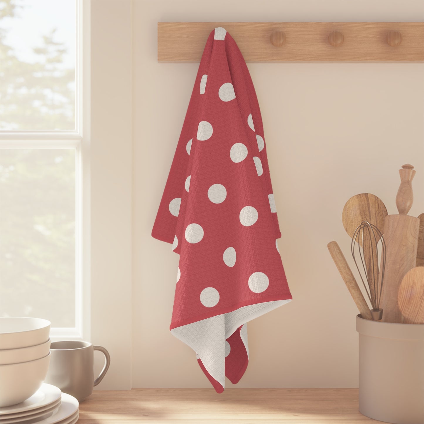 Pink Dots Hand Towel