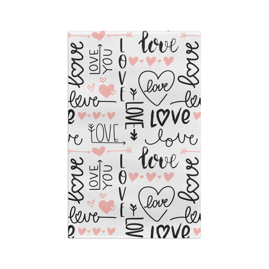 Love Hand Towel - Pink