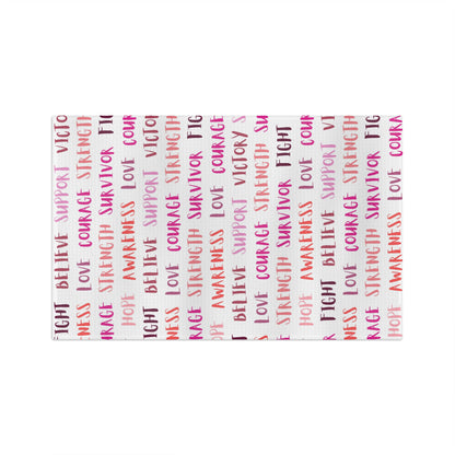 Breast Cancer Words Hand Towel