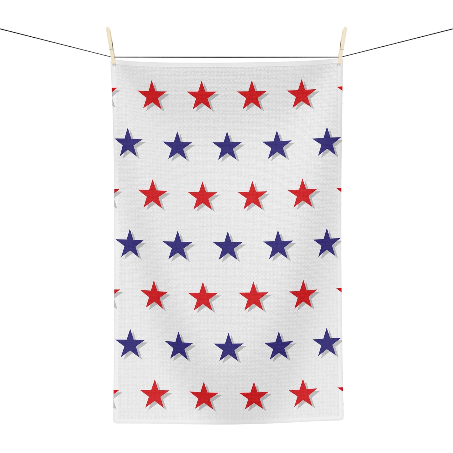 Red, White and Blue Star Hand Towel