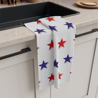 Red, White and Blue Star Hand Towel