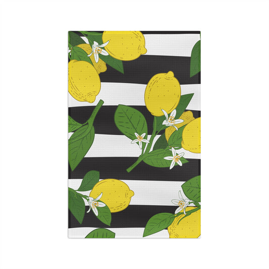 Lemon Stripes Hand Towel