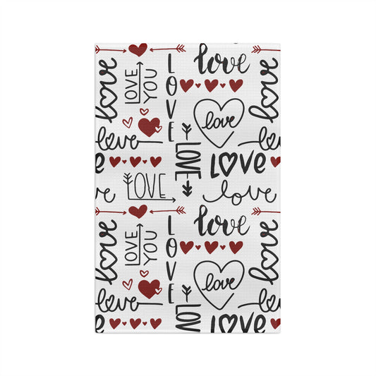 Love Hand Towel - Red