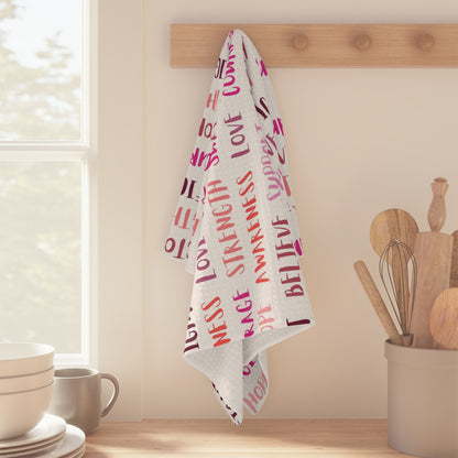 Breast Cancer Words Hand Towel