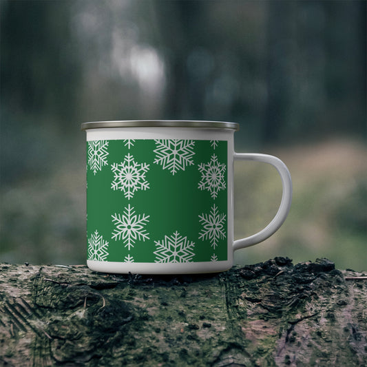 Snowflakes Camping Mug