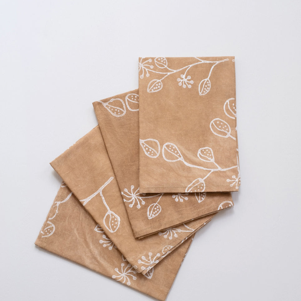 Hand Block Printed Tea Towel - Bluehills