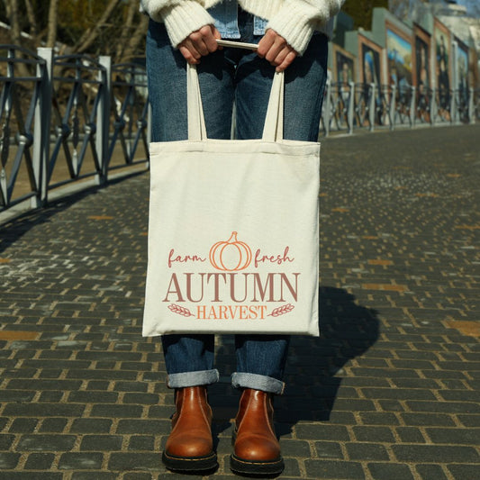 Autumn Harvest Canvas Tote