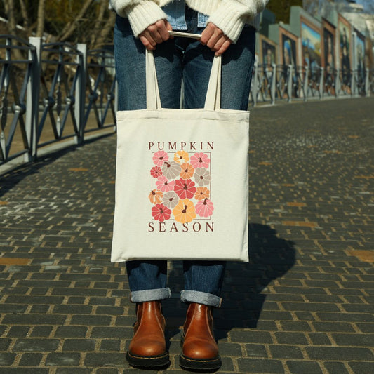 Pumpkin Season Canvas Tote